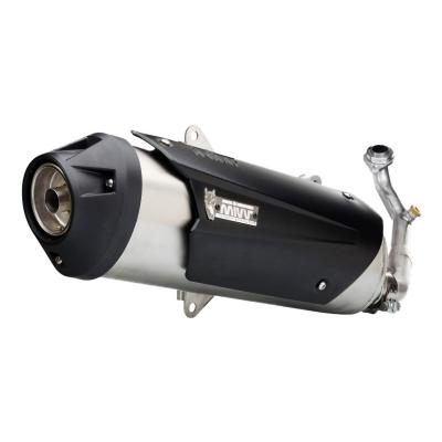Ligne complète 1x1 MIVV URBAN inox brossé / ABS noir Yamaha Majesty 400 04-06