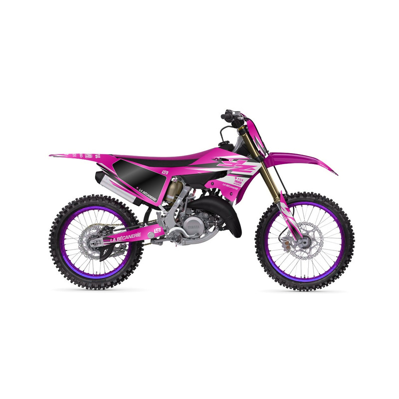 Kit déco La Bécanerie Factory blanc/rose brillant Yamaha YZ 125/250