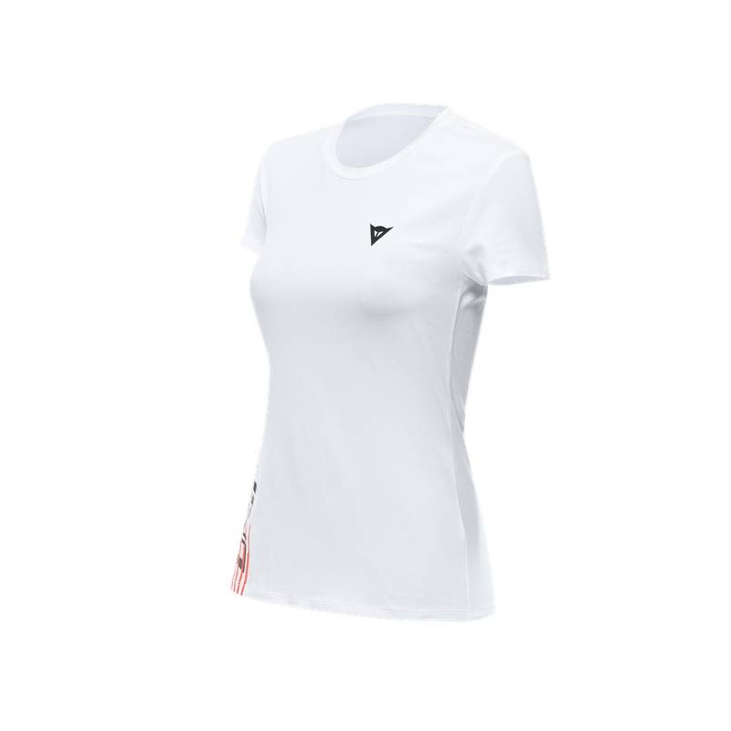 Tee-shirt femme Dainese Logo Lady blanc/noir