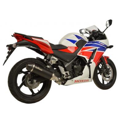 Silencieux Leovince Nero inox noir casquette carbone pour Honda CBR 300 R 13-15