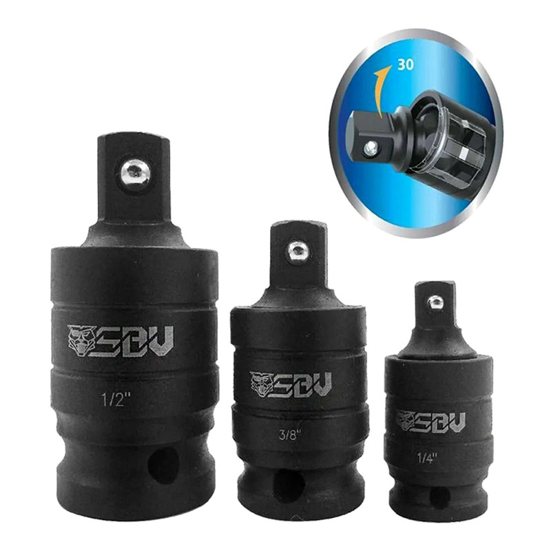 Adaptateur genouillÃ¨re Ã  choc 1/4, 3/8 et 1/2? SBV 3 piÃ¨ces