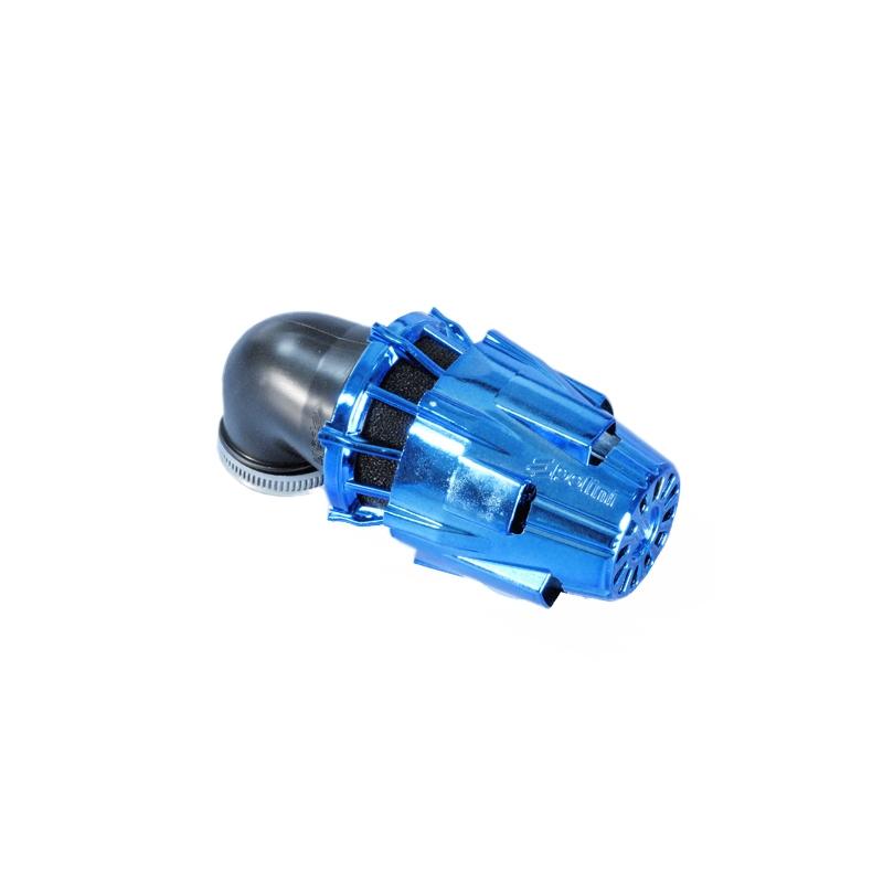 Air box Polini chrome bleu plie 90° d.46
