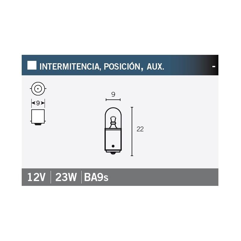 Ampoule Vicma BA9S 12V 23W Blanche