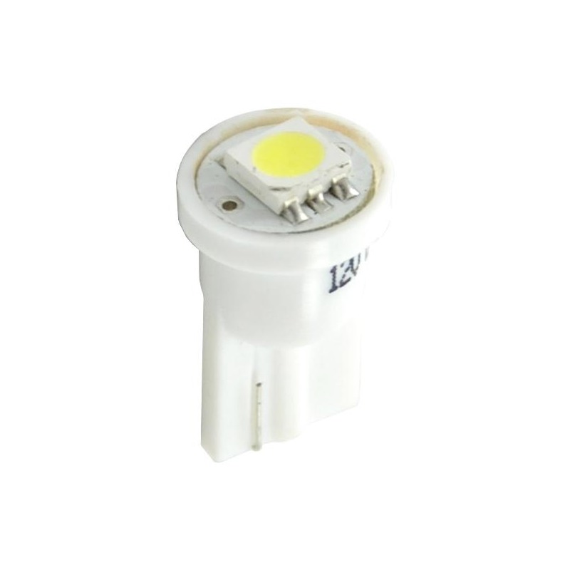Ampoules à 1 LED blanc W5W T10 12V 0.24W
