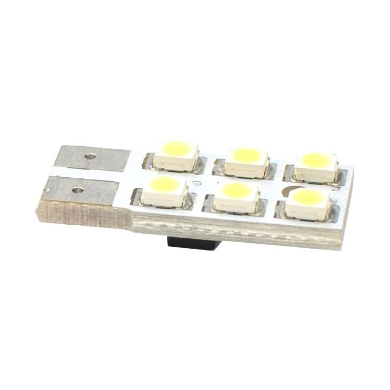 Ampoules à 6 LED blanc W5W T10 12V 0.48 W