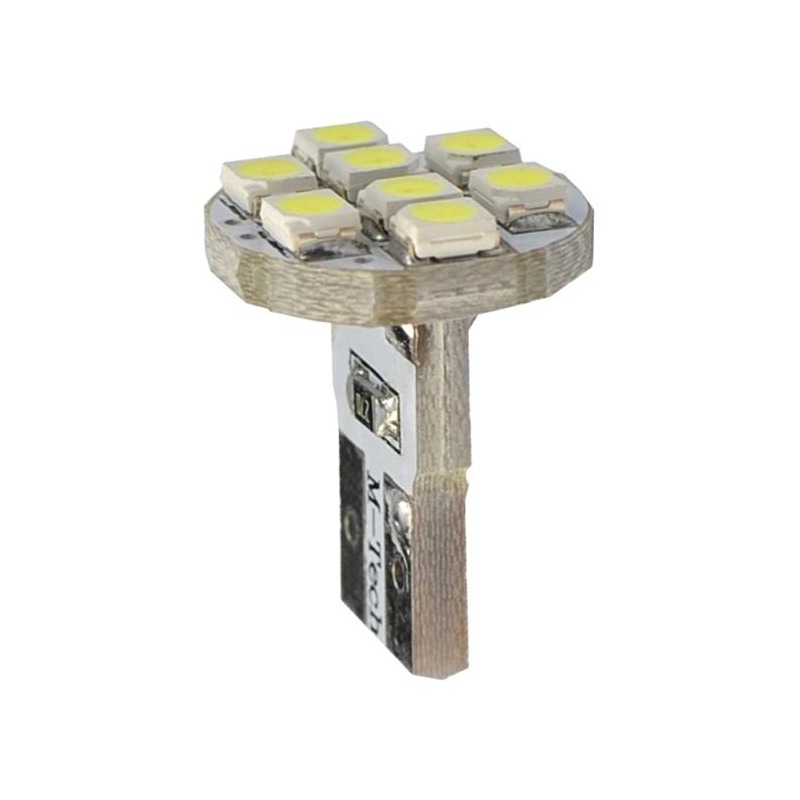 Ampoules à 8 LED blanc W5W T10 12V 0.64W
