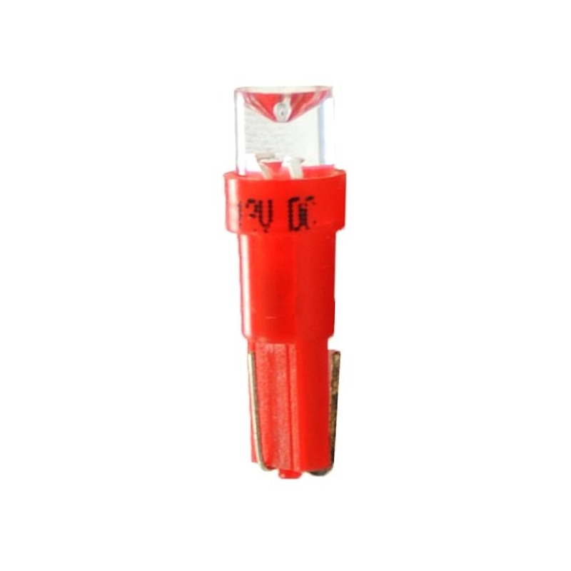 Ampoules à LED flux concave rouge T5 12V 0.2W
