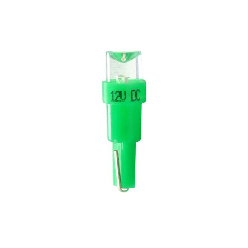 Ampoules à LED flux concave vert T5 12V 0.2W