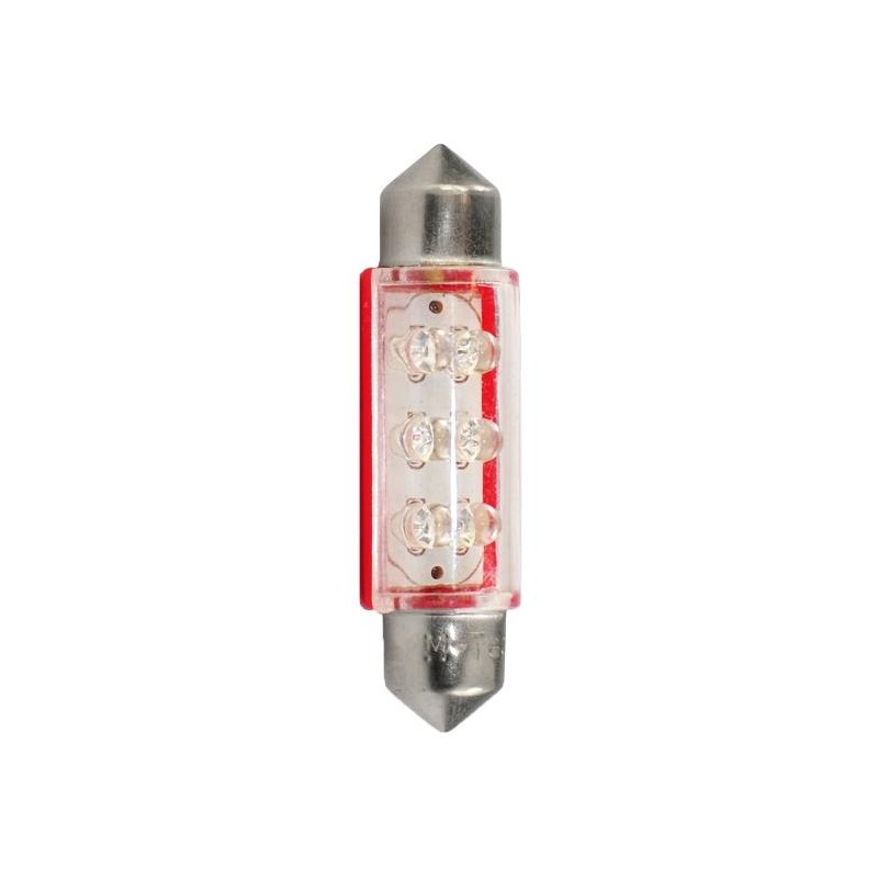 Ampoules à LED flux rouge C5W 12V 0.37W
