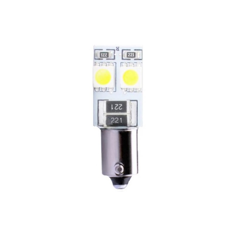 Ampoules blanche à LED 12V T4W BA9S 0.96W 4 x SMD 5050 Canbus