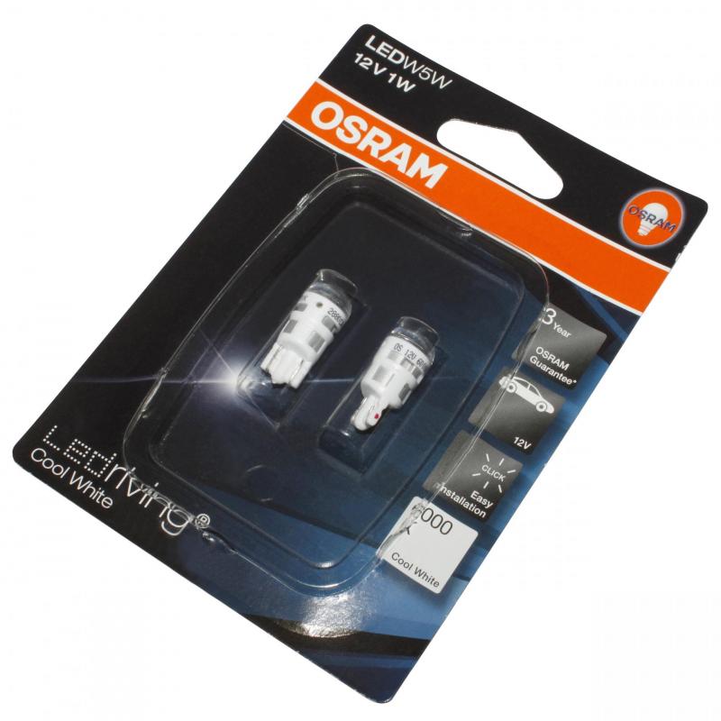 Ampoules Osram W5W 12V 5W LED 6000K blanches