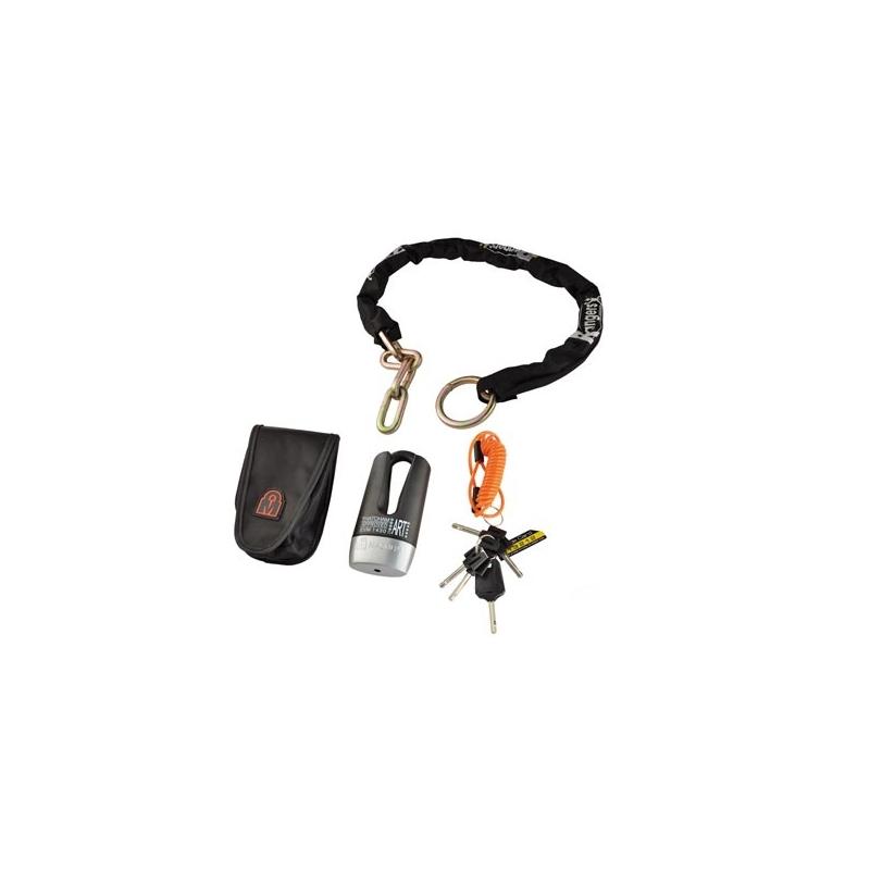 Antivol Bloque disque type Cadenas avec Chaîne longueur 1,20m SRA