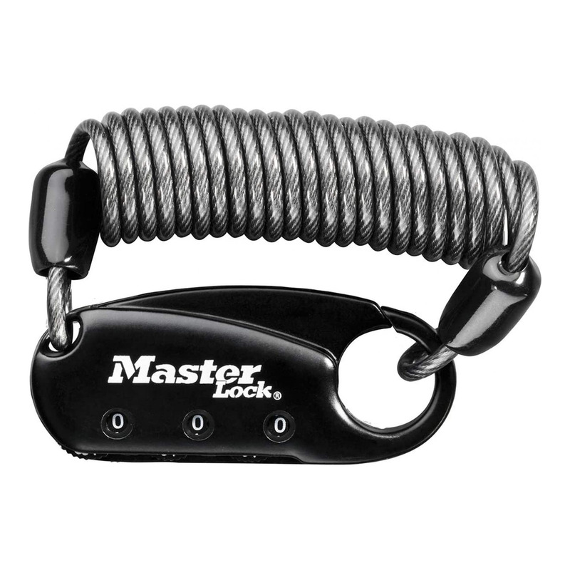 Antivol câble à code Masterlock 90cm pour casque et sac