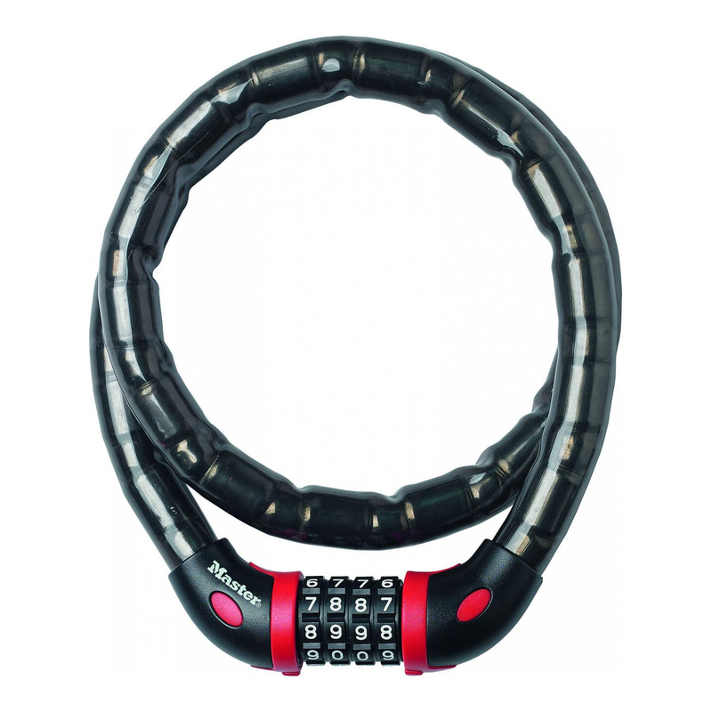 Antivol câble articulé Masterlock à combinaison 18 mm x 1m noir