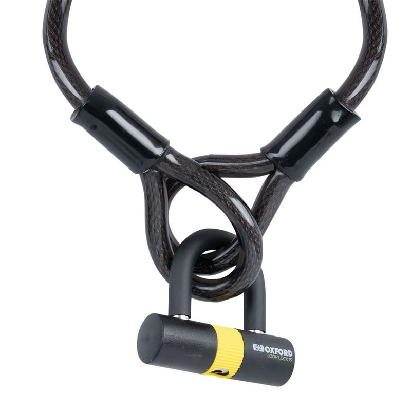 Antivol câble avec cadenas Oxford Loop Lock15 - Accessoire & Stand sur La  Bécanerie