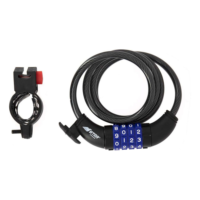 Antivol câble Star Locks à code avec support
