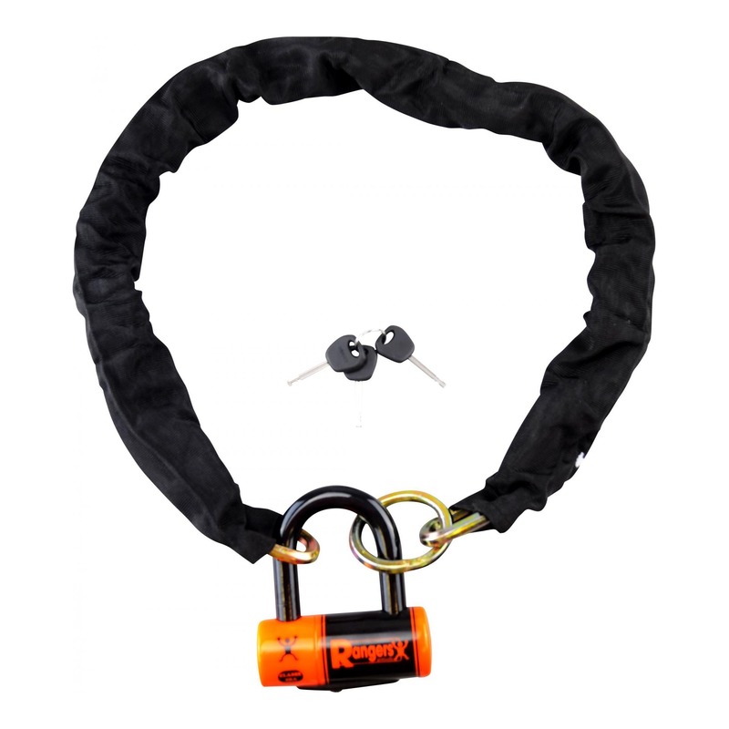 Antivol U Rangers 65x55 classe SRA + chaîne lasso 1.20m