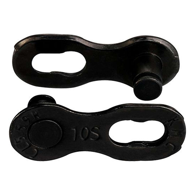 Attache rapide vélo KMC chaîne 10v R noir (x2)