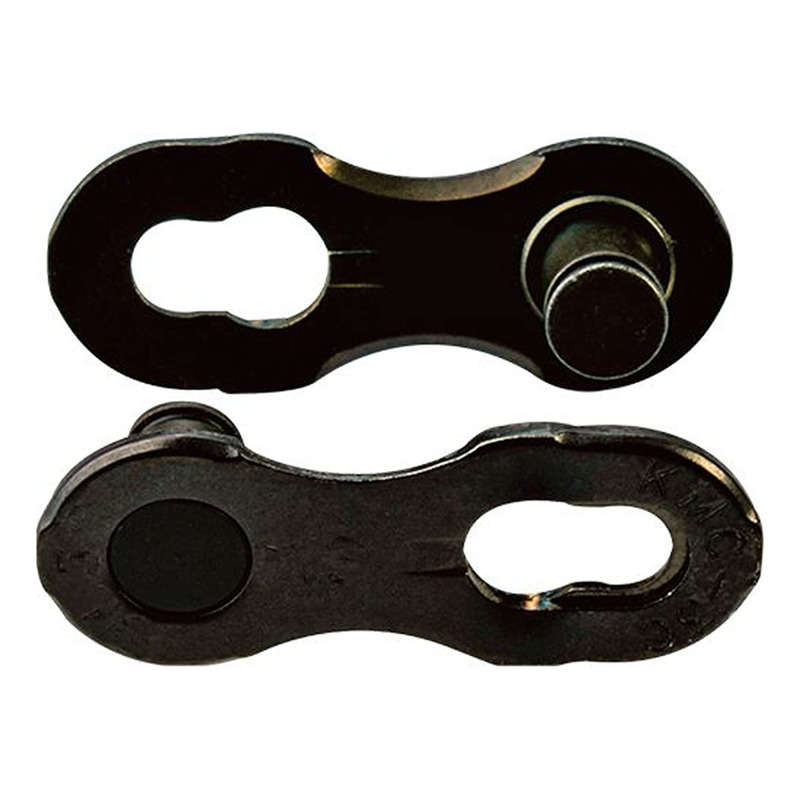 Attache rapide vélo KMC chaîne 12v DLC NR noir (x2)