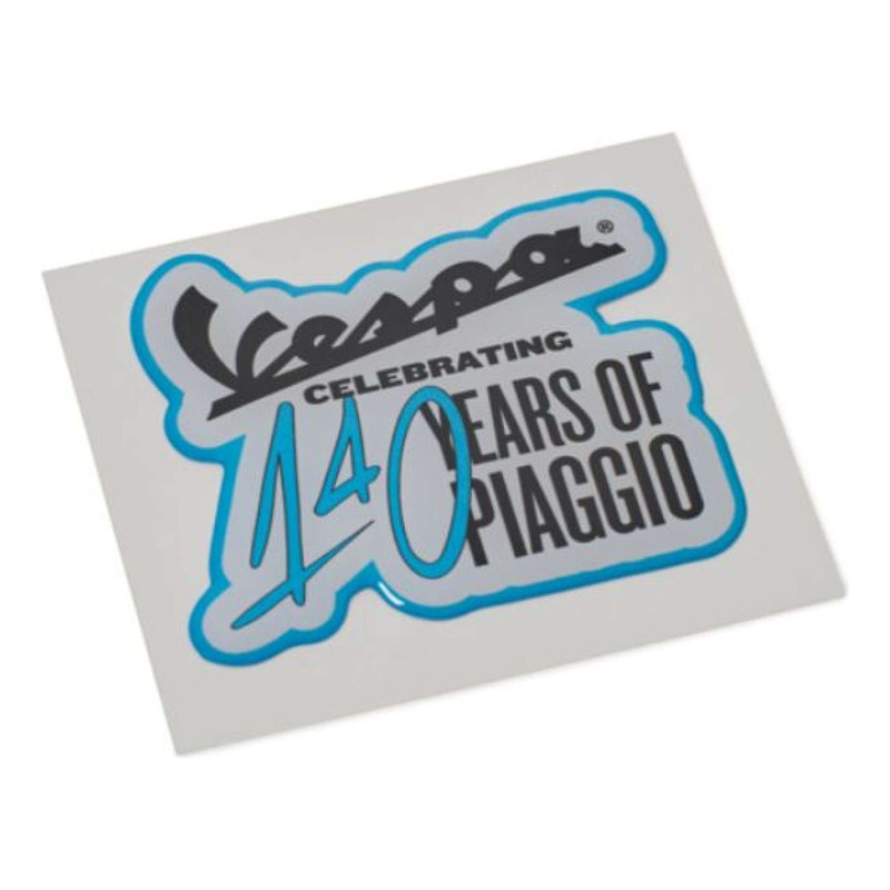 Autocollant 140 YEARS OF PIAGGIO 60x60 mm d'origine Piaggio 8L0084MNNW