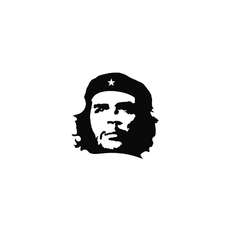 Autocollant Che Guevara 7x7cm noir