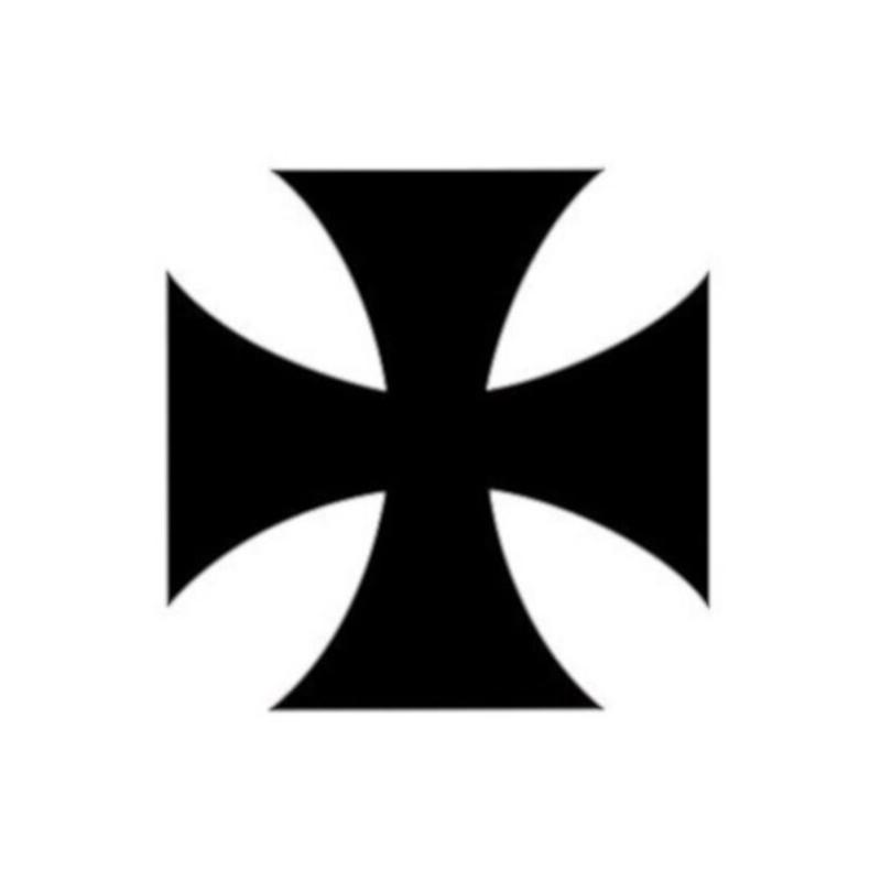 Autocollant Croix de Malte 150MM