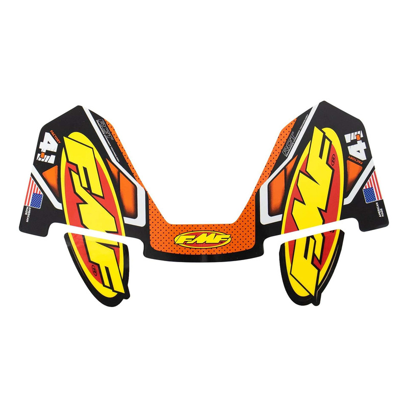 Autocollant d’Échappement FMF Colorways 4.1 pour silencieux Factory 4.1 – Orange/Noir