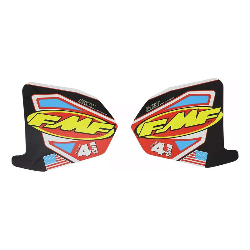 Autocollant d’Échappement FMF pour silencieux Factory 4.1 Mini – Noir/Rouge/Jaune