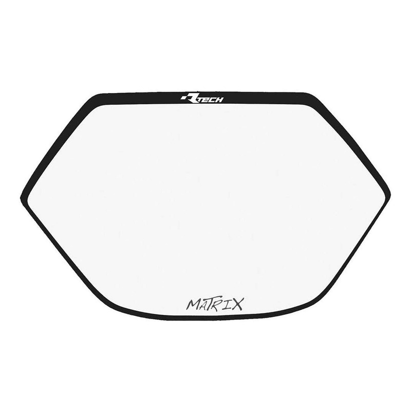 Autocollant de Plaque Avant RTECH Matrix – Blanc
