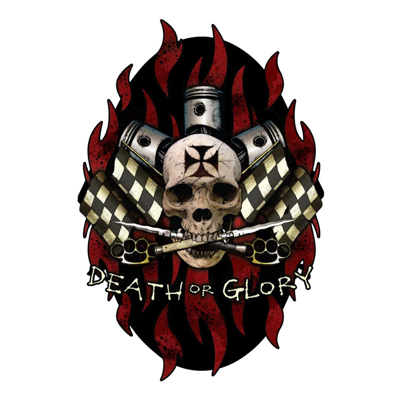 Autocollant Lethal Threat death or glory 60x80 mm