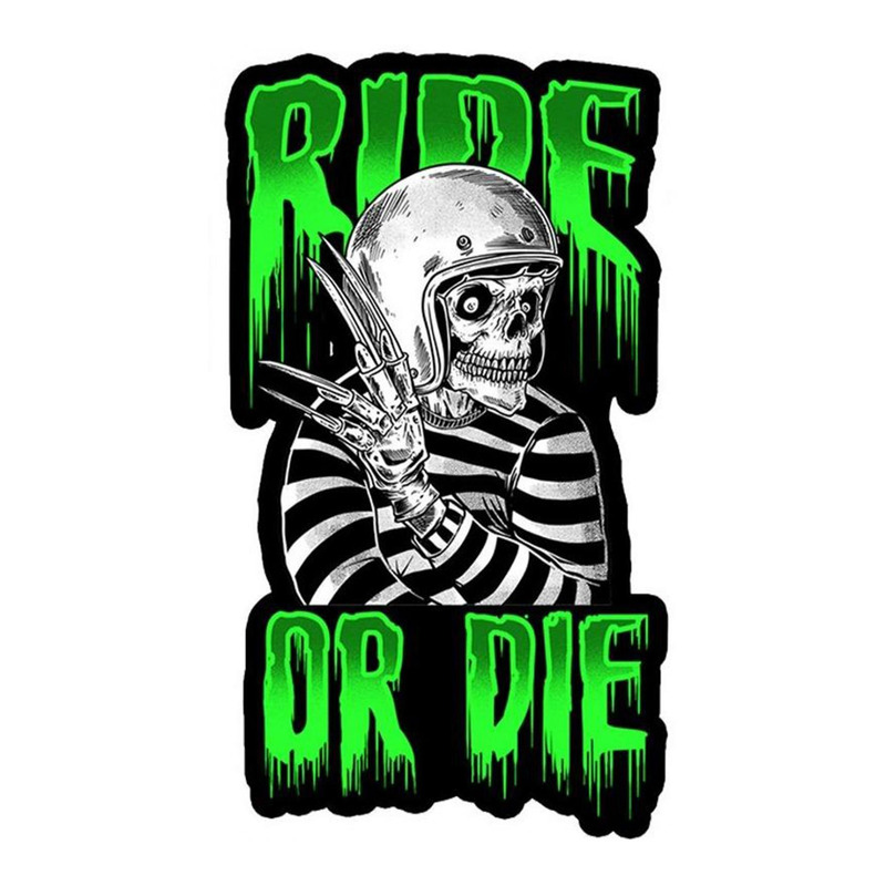 Autocollant Lethal Threat ride or die 60x80 mm