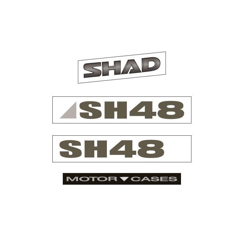 Autocollant Shad pour top case SH48 gris titans