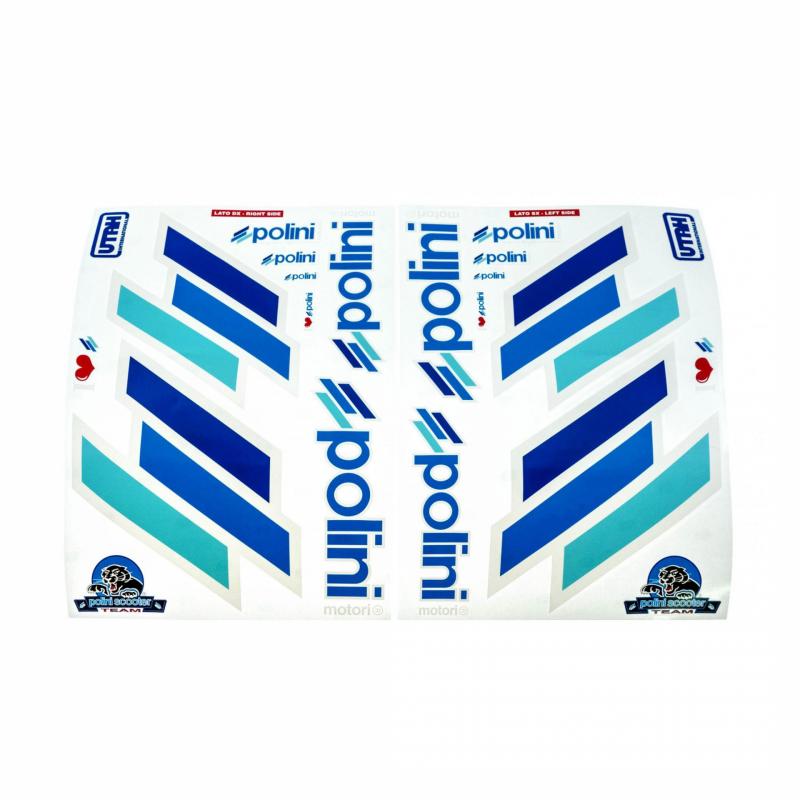 Autocollant team Polini scooter blanc