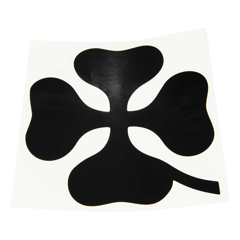Autocollant trèfle 4 feuilles noir grand modèle