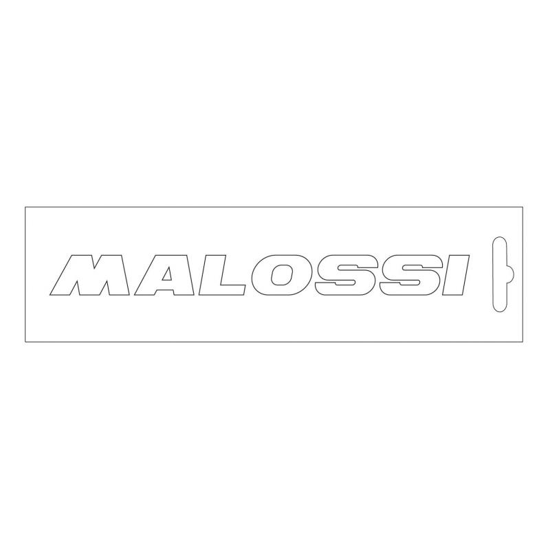 Autocollants Malossi blanc 14 cm