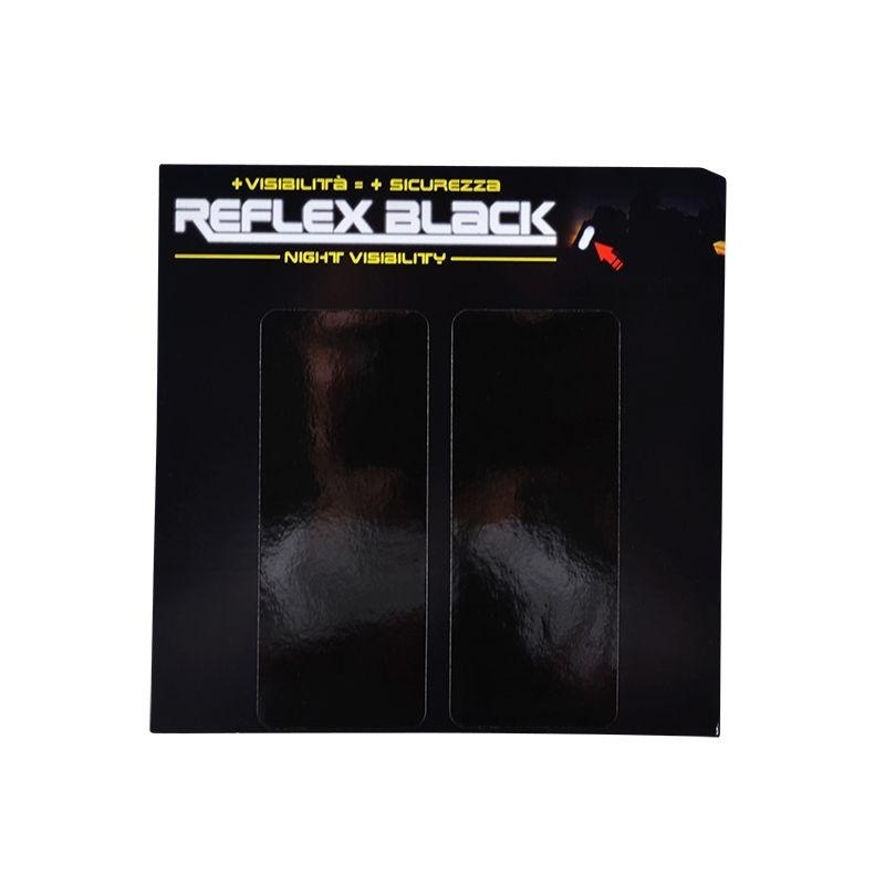 Autocollants réfléchissants noirs 5x10 cm