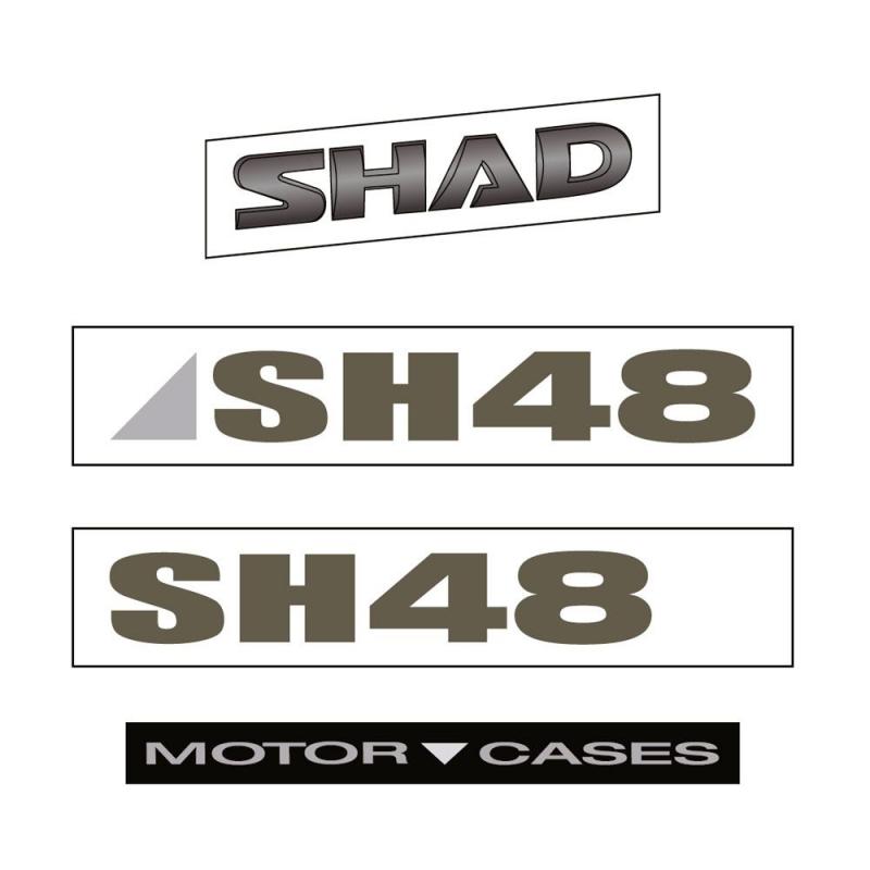 Autocollants Shad pour top case Shad SH48 gris foncé