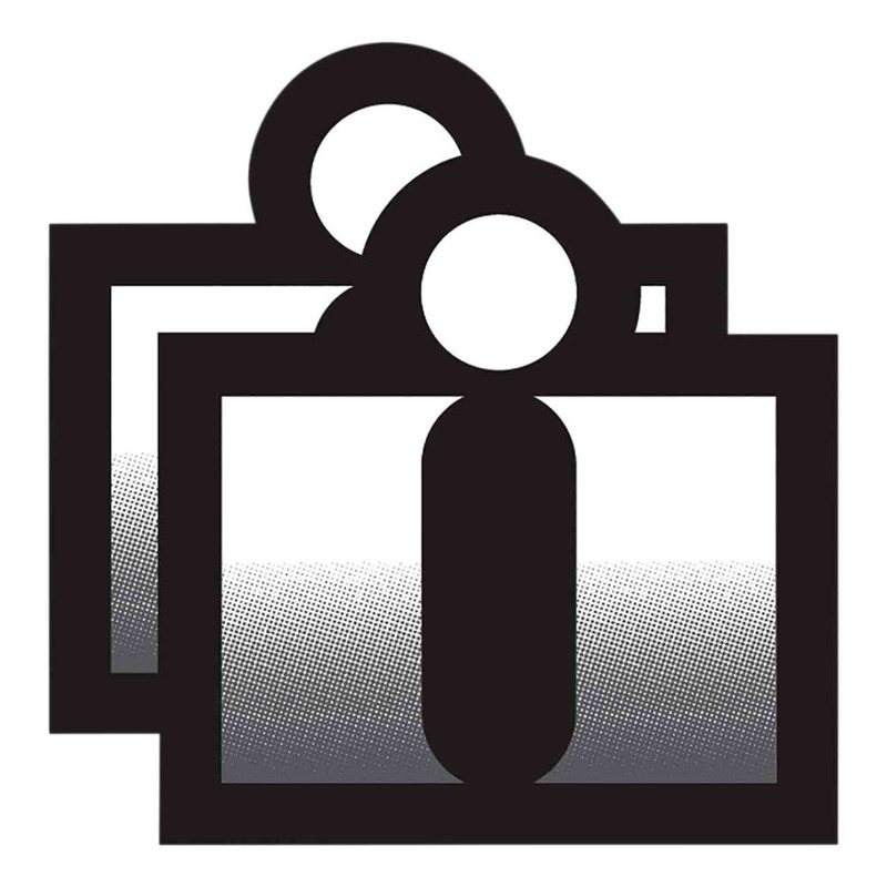 Autocollants stickers Icon Clasicon­™ CO (vendus par 2) noir