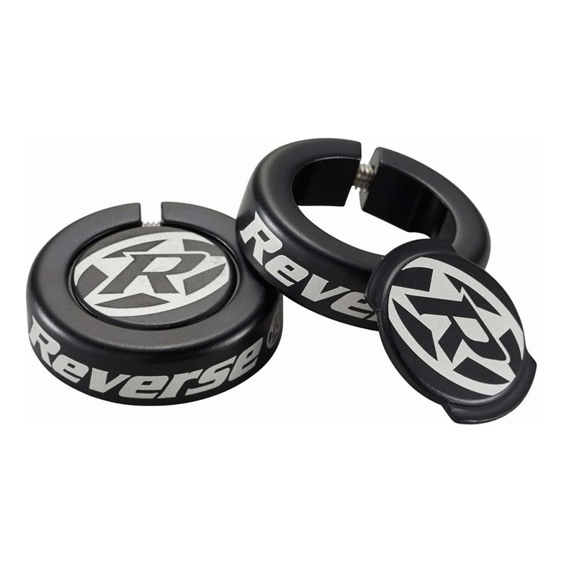 Bagues de serrage de poignÃ©es Reverse Lock-On Chips noir (x2)