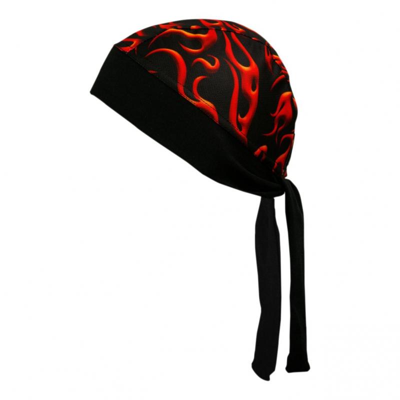 Bandana Shampa & Dirt Skins Headwrap stretch flamme noir/rouge