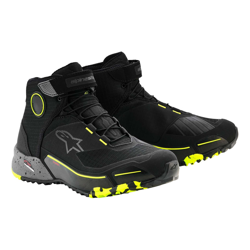 Baskets moto Alpinestars CR-X Drystar black/dark gray/yellow fluo- 38