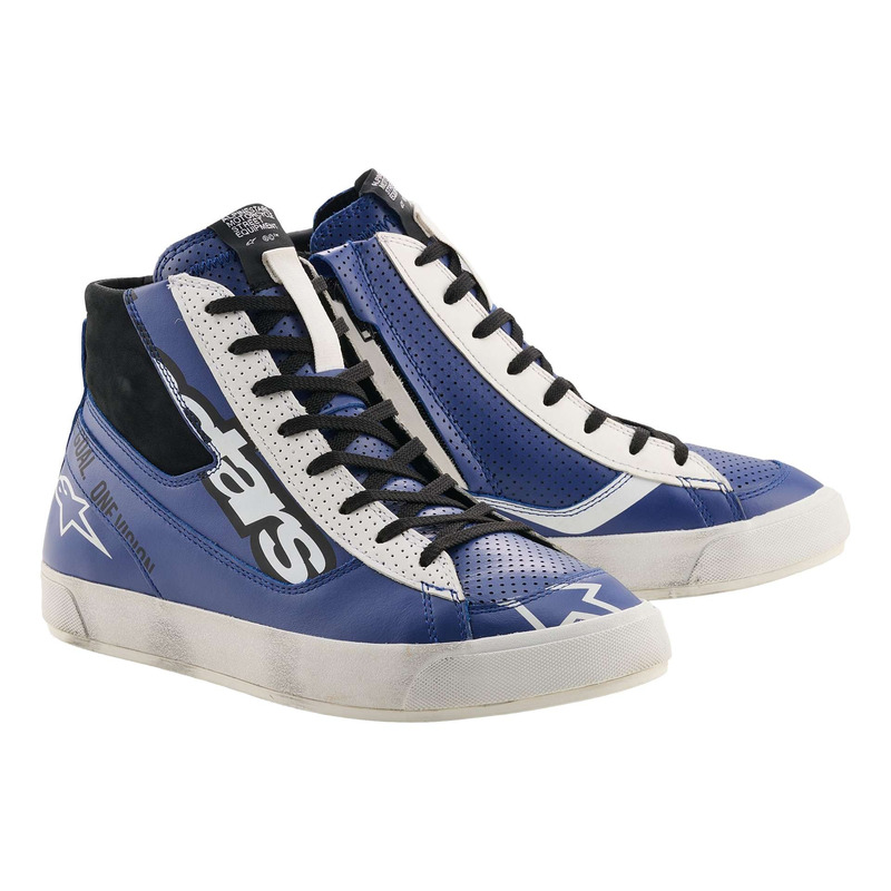 Baskets moto Alpinestars Stated Flair bright blue white black