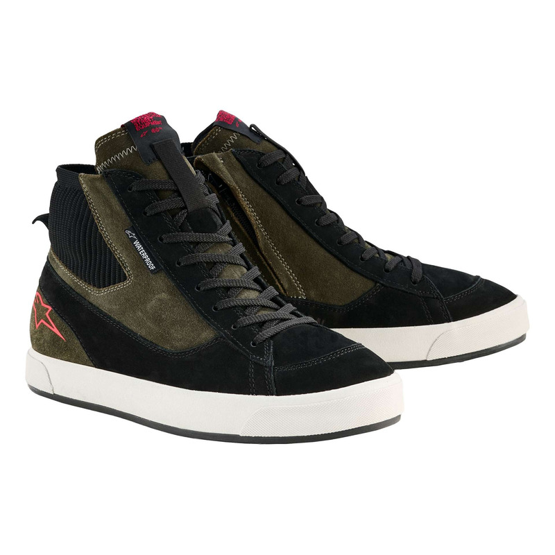 Baskets moto Alpinestars Stated Waterproof military green/black/off wh