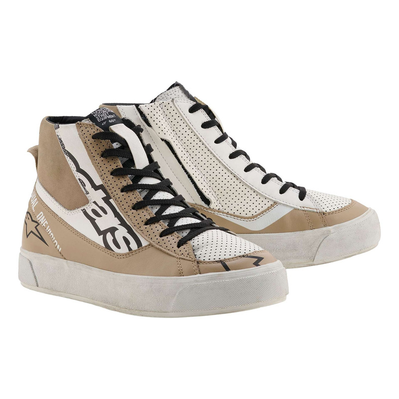Baskets moto femme Alpinestars Stella Stated Flair warm gray/white