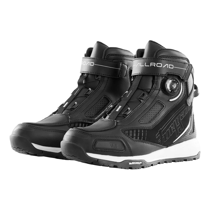 Baskets moto Furygan Allroad D3O noir/blanc- 37