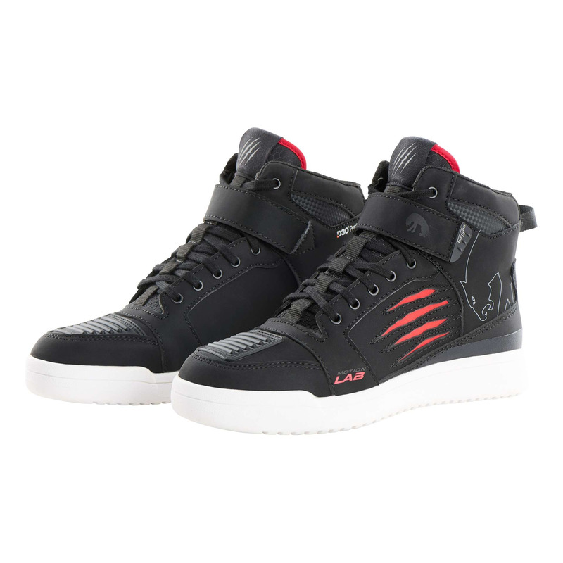 Baskets moto Furygan Tarmac D3O noir/rouge