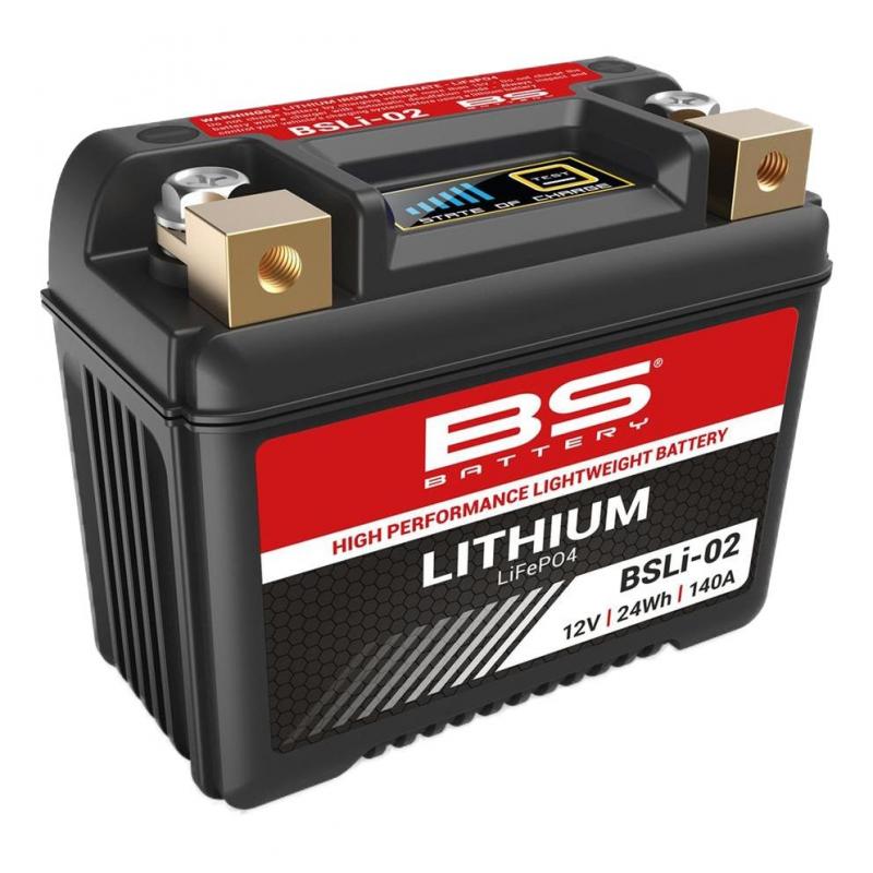 Batterie BS Battery BSLI-02 12V 2Ah Lithium avec connectiques Yamaha