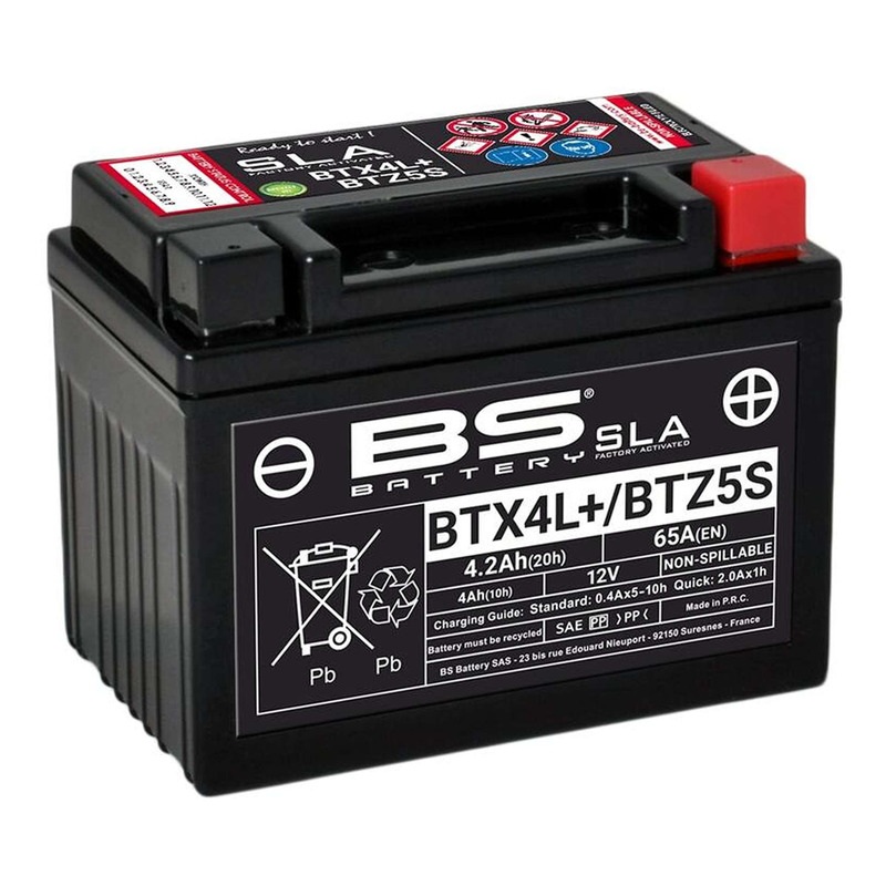 Batterie BS Battery BTX4L+/BTZ5S 12V 4.2Ah SLA activÃ©e usine