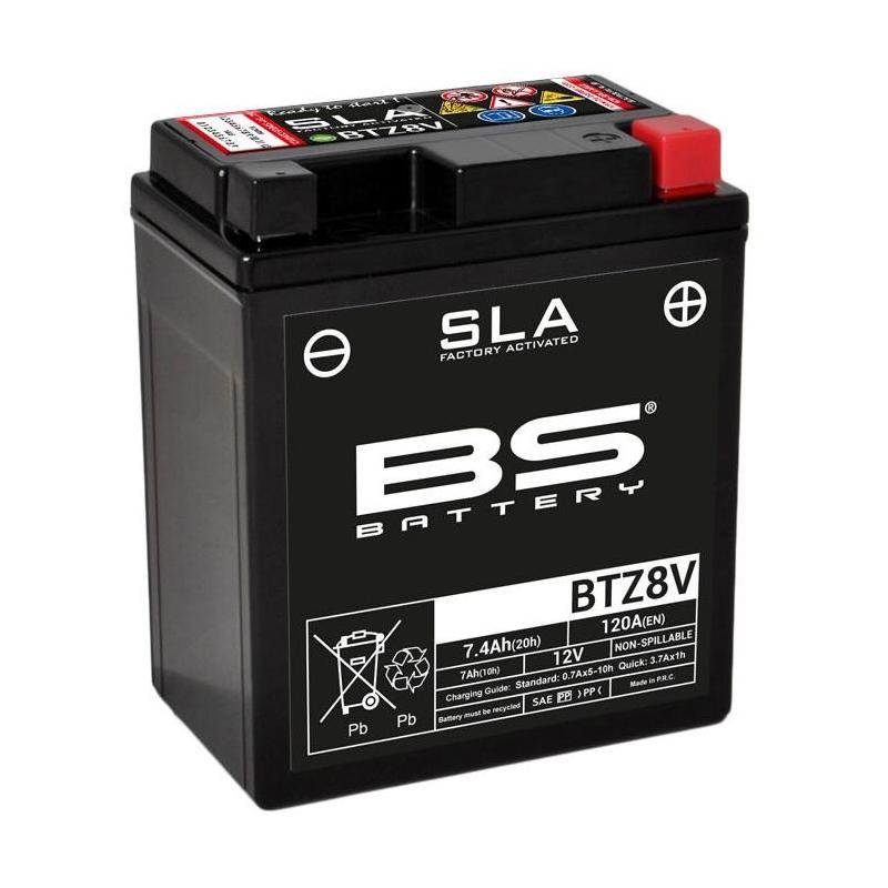 Batterie BS Battery BTZ8V 12V 7Ah SLA activée usine