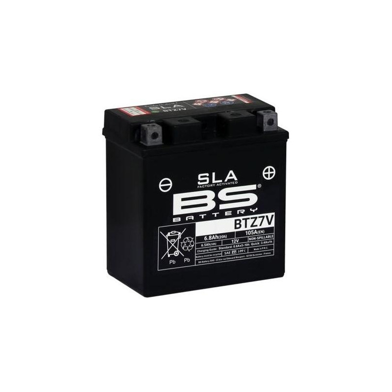 Batterie BS Battery SLA BTZ7V 12V 6,8Ah activée usine